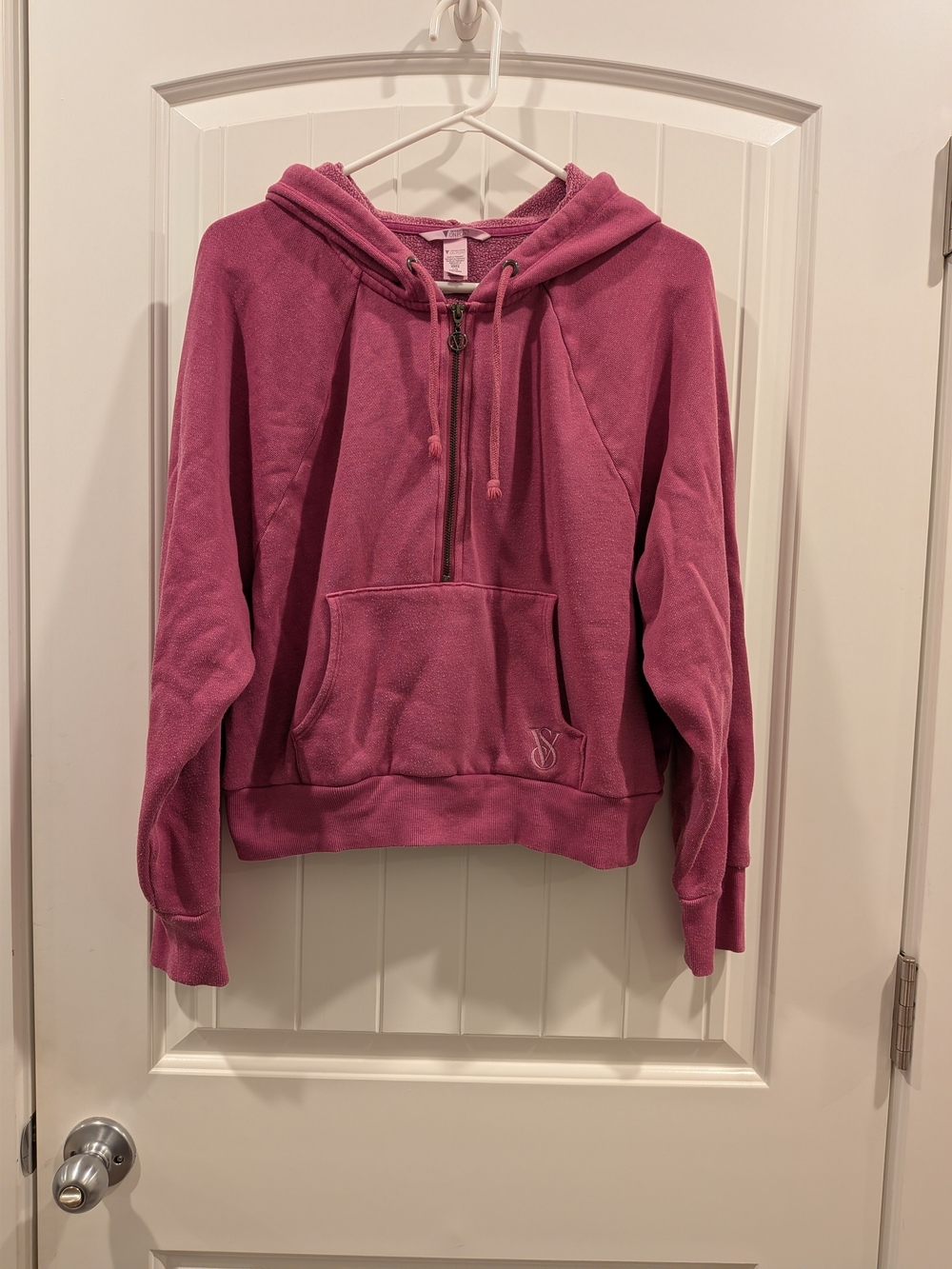 Victoria's Secret Pink Quarter-Zip Hooded Pullover